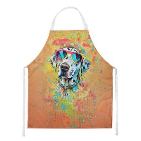 Dalmatian Hippie Dawg Apron Cooking Kitchen Server Baking Crafts Gardening for Adult Women Men, Unisex, Large, Multicolor