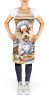 Fox Terrier The Chef Apron Cooking Kitchen Server Baking Crafts Gardening for Adult Women Men, Unisex, Large, Multicolor